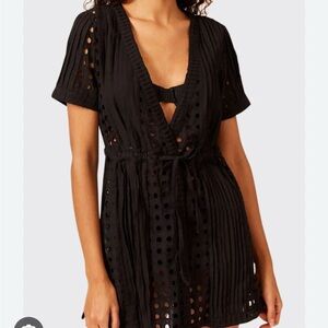 SOLID & STRIPED Black Eyelet Sarah Dress